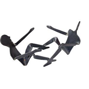 Metal Iron Art Sculpture Centerpiece Human Plant Holder People Folk Figures Weld
